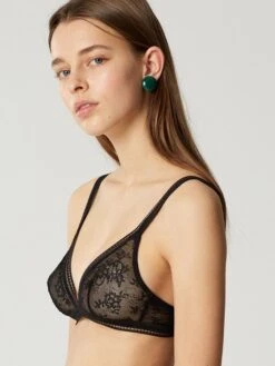 Tüllspitze Triangel-BH MISS LEJABY Von Maison Lejaby -Mode Dessous Geschäft bh schwarz 16442 miss lejaby maison lejaby 1 1 1