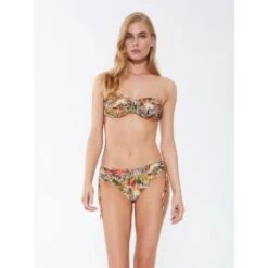 Bandeau Bikini ZEBRA IN PARADISE Apricot-grün Von Fürstenberg