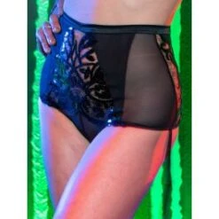 Mode Dessous Geschäft 34 Pailletten Taillenslip SENS Mit Strapsen Von RCrescentini Notre Dame