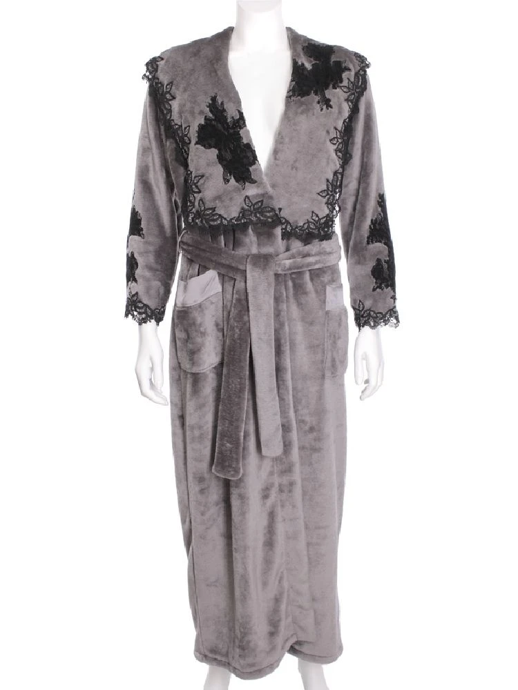 Warmer Hausmantel FREDA Lang Weich Marjolaine 6 Warmer Hausmantel FREDA Lang Weich Marjolaine – Bild 4