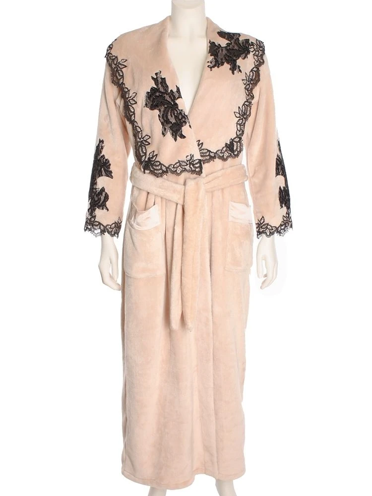 Warmer Hausmantel FREDA Lang Weich Marjolaine 5 Warmer Hausmantel FREDA Lang Weich Marjolaine – Bild 3