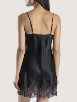 100% Seide Negligé SOIE D´AMOUR Kurz Von Aubade -Mode Dessous Geschäft negligee seide schwarz ms40 soie d amour aubade 2 3 1 1
