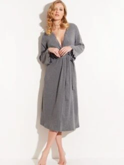 Mode Dessous Geschäft -Mode Dessous Geschäft schlafrock grau g9615 chiara fiorini 1