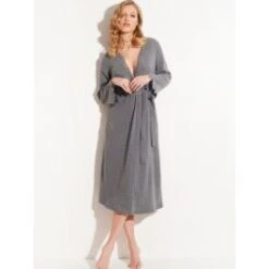 Mode Dessous Geschäft 12 Morgenmantel KUSCHEL COTTON Lang Von Chiara Fiorini