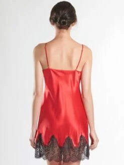 100% Seide Negligé TOI MON AMOUR Von Aubade -Mode Dessous Geschäft seide nachthemd ms40 3 rouge passion soie d amour aubade 2