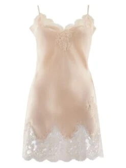100% Seide Negligé SOIE D´AMOUR Kurz Von Aubade -Mode Dessous Geschäft seide neglige ms40 goldsand 1 soie d amour aubade 3 1 1